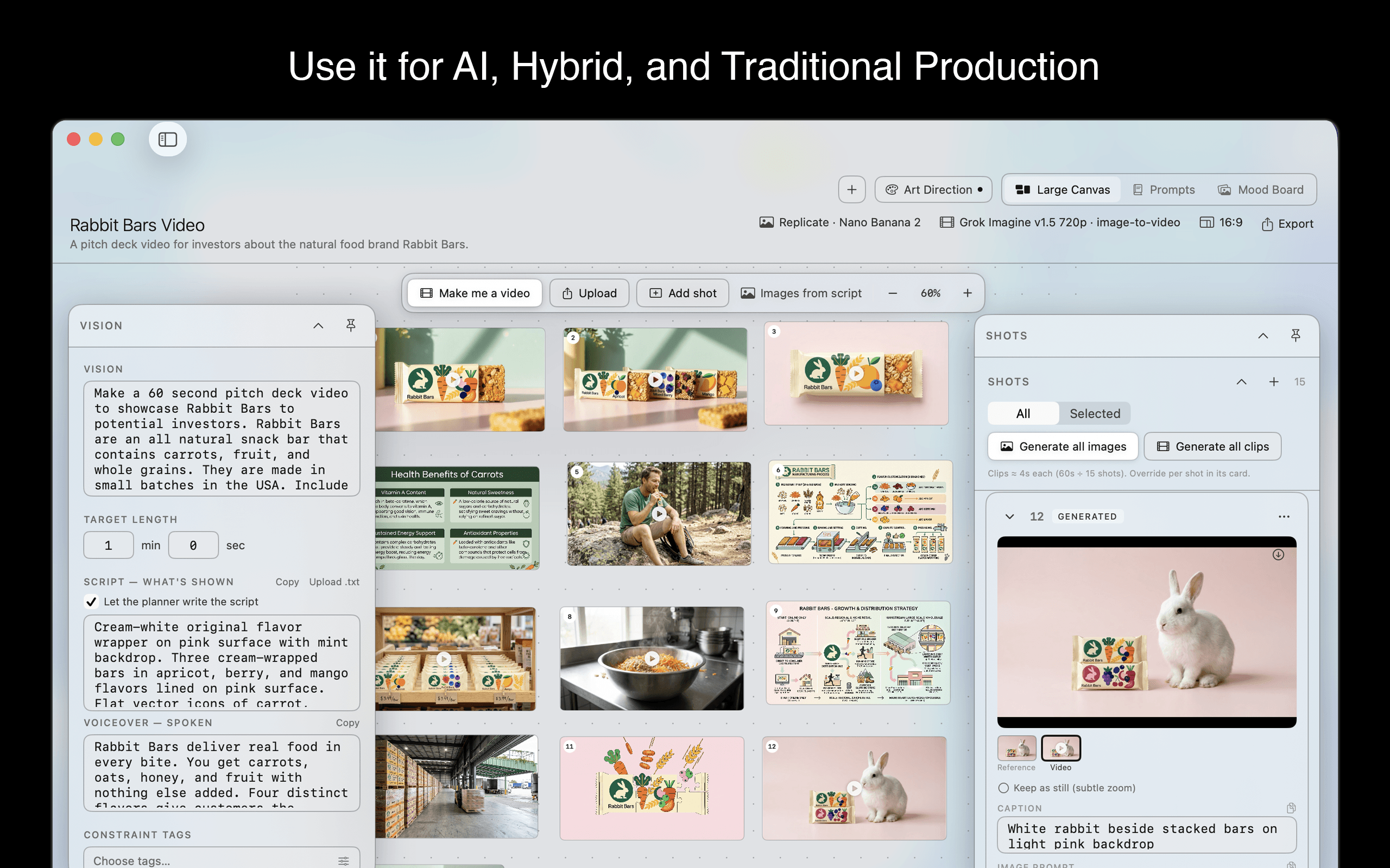 Use it for AI, Hybrid, and Traditional Production